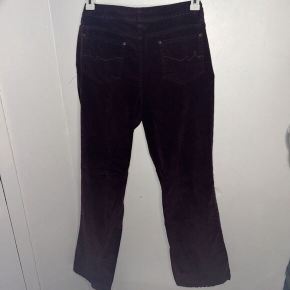 St. Johns Bay Womens Corduroy Bootcut Pants Purple Mid Rise Stretch Pockets 12 - Picture 6 of 7